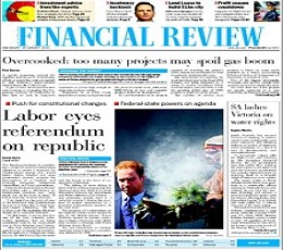 The Australian Financial Review Newspaper
