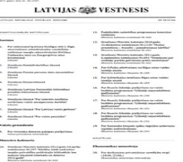 Latvijas Vēstnesis Newspaper