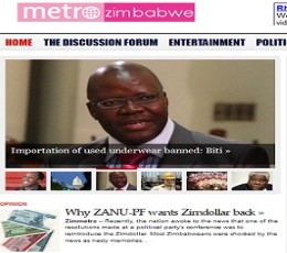 Zimbabwe Metro Newspaper